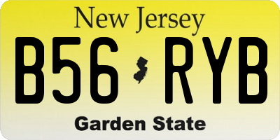 NJ license plate B56RYB