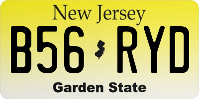NJ license plate B56RYD
