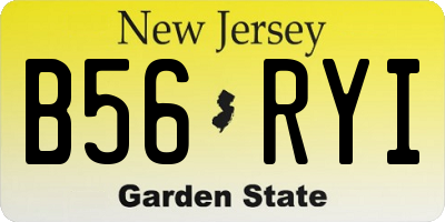 NJ license plate B56RYI