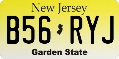 NJ license plate B56RYJ