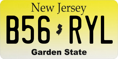NJ license plate B56RYL
