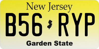 NJ license plate B56RYP