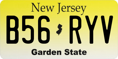 NJ license plate B56RYV