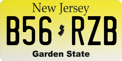 NJ license plate B56RZB