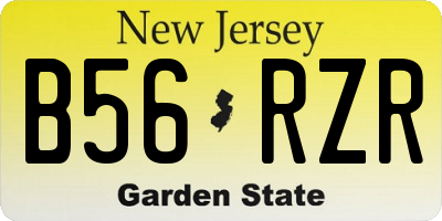 NJ license plate B56RZR