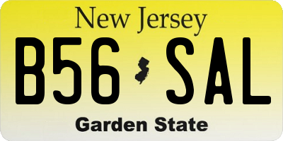 NJ license plate B56SAL