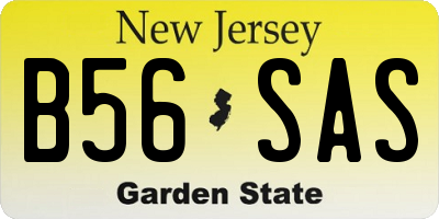 NJ license plate B56SAS