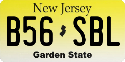 NJ license plate B56SBL