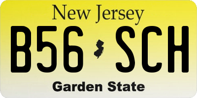 NJ license plate B56SCH