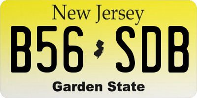 NJ license plate B56SDB
