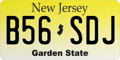NJ license plate B56SDJ