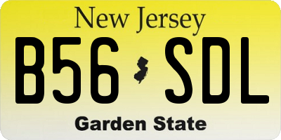 NJ license plate B56SDL