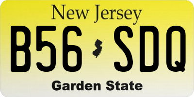 NJ license plate B56SDQ