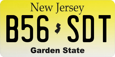 NJ license plate B56SDT