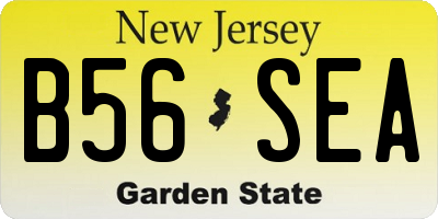 NJ license plate B56SEA