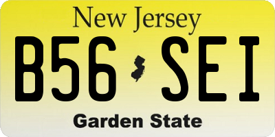 NJ license plate B56SEI