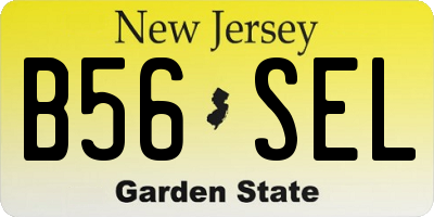 NJ license plate B56SEL