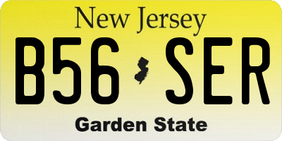 NJ license plate B56SER