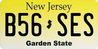 NJ license plate B56SES