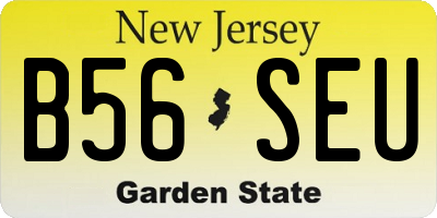 NJ license plate B56SEU