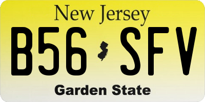 NJ license plate B56SFV