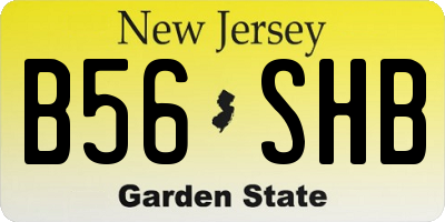 NJ license plate B56SHB