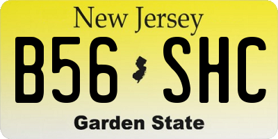 NJ license plate B56SHC