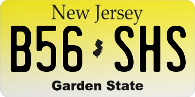 NJ license plate B56SHS