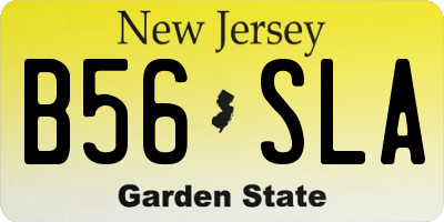 NJ license plate B56SLA