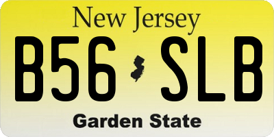 NJ license plate B56SLB