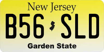 NJ license plate B56SLD