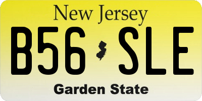 NJ license plate B56SLE