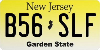 NJ license plate B56SLF