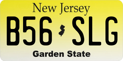 NJ license plate B56SLG