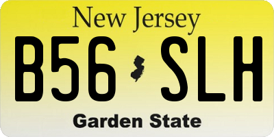 NJ license plate B56SLH