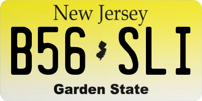 NJ license plate B56SLI