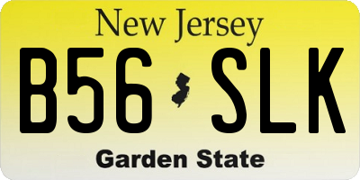 NJ license plate B56SLK