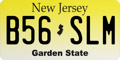 NJ license plate B56SLM