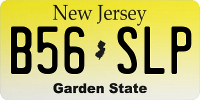 NJ license plate B56SLP
