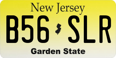 NJ license plate B56SLR