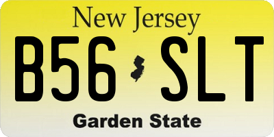 NJ license plate B56SLT