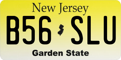 NJ license plate B56SLU