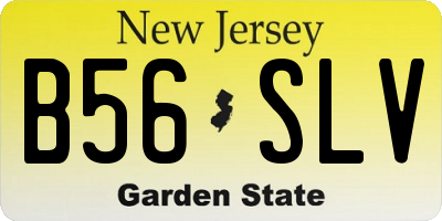 NJ license plate B56SLV
