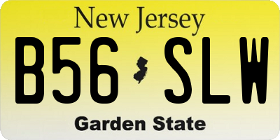 NJ license plate B56SLW