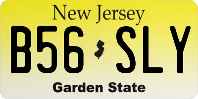 NJ license plate B56SLY