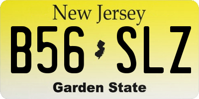 NJ license plate B56SLZ