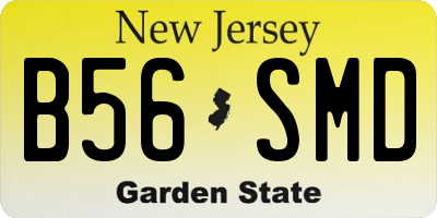 NJ license plate B56SMD