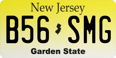 NJ license plate B56SMG