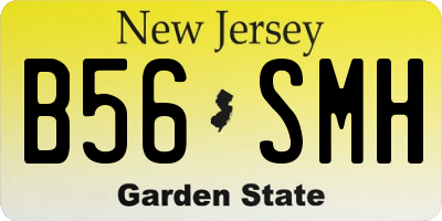 NJ license plate B56SMH