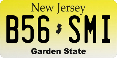 NJ license plate B56SMI